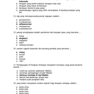 15 Rahasia Lolos Ujian dengan Bang Soal Sejarah Wajib Semester 2 Kelas 11 Kurikulum 2013