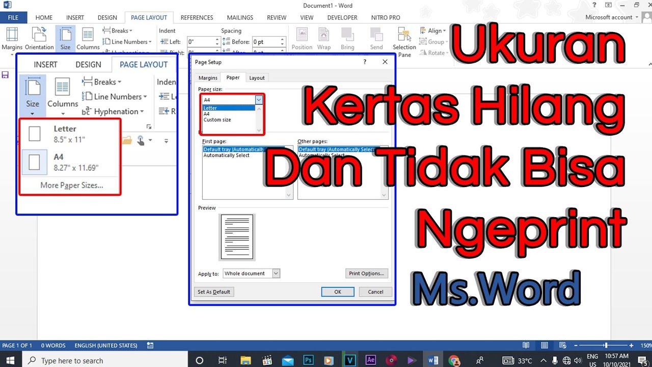 Mengatasi Kendala Word Tidak Bisa Diubah Bentuk Kertas Solusi Jitu