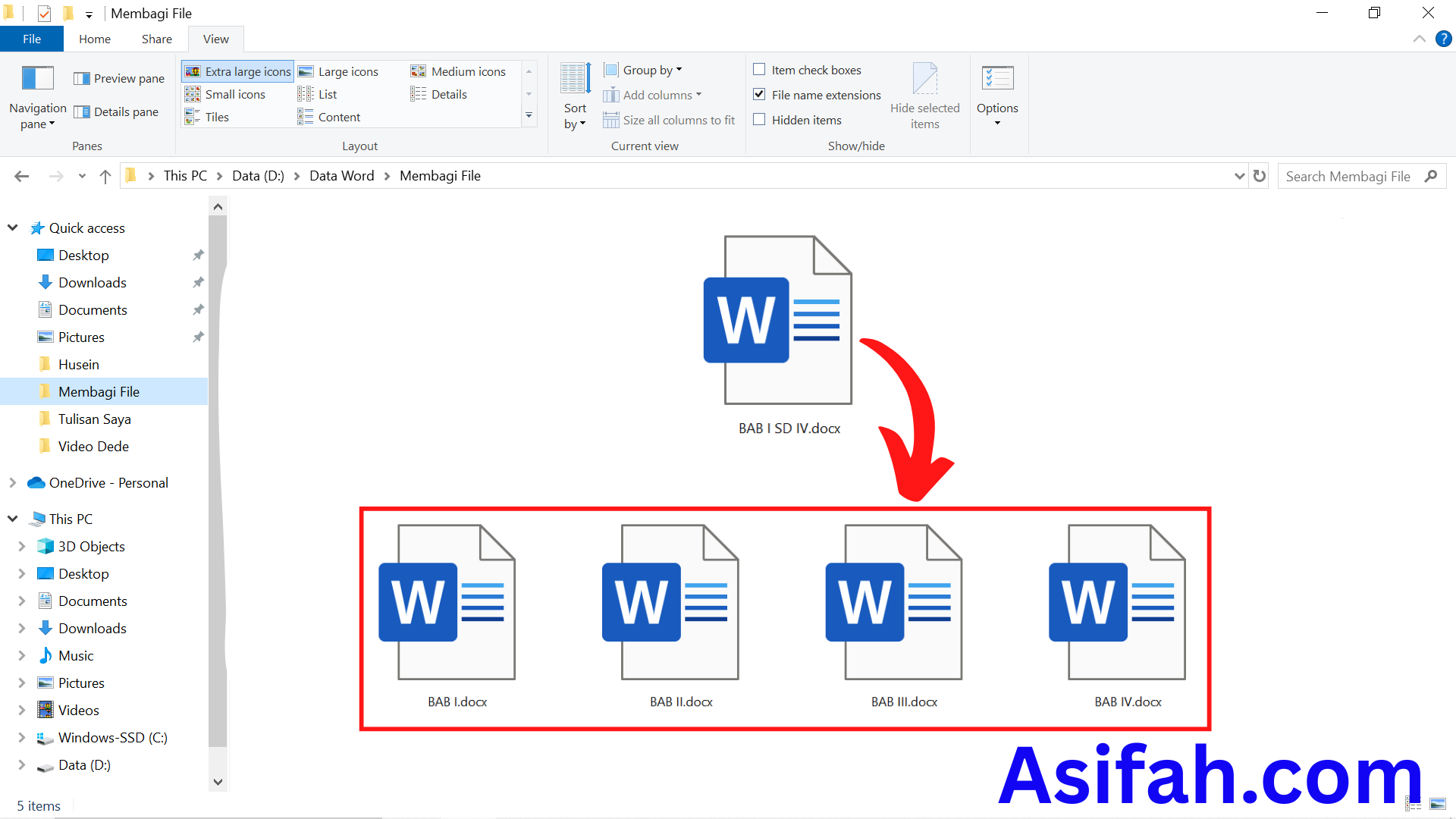 2 Cara Membagi File Word Menjadi Beberapa Bagian