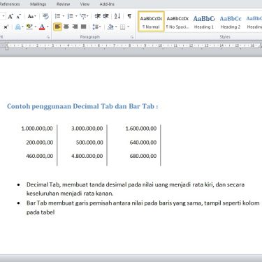 cara mengatasi fungsi tab ms.word berubah menjadi enter