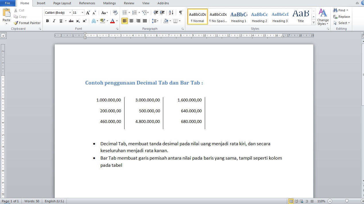 cara mengatasi fungsi tab ms.word berubah menjadi enter