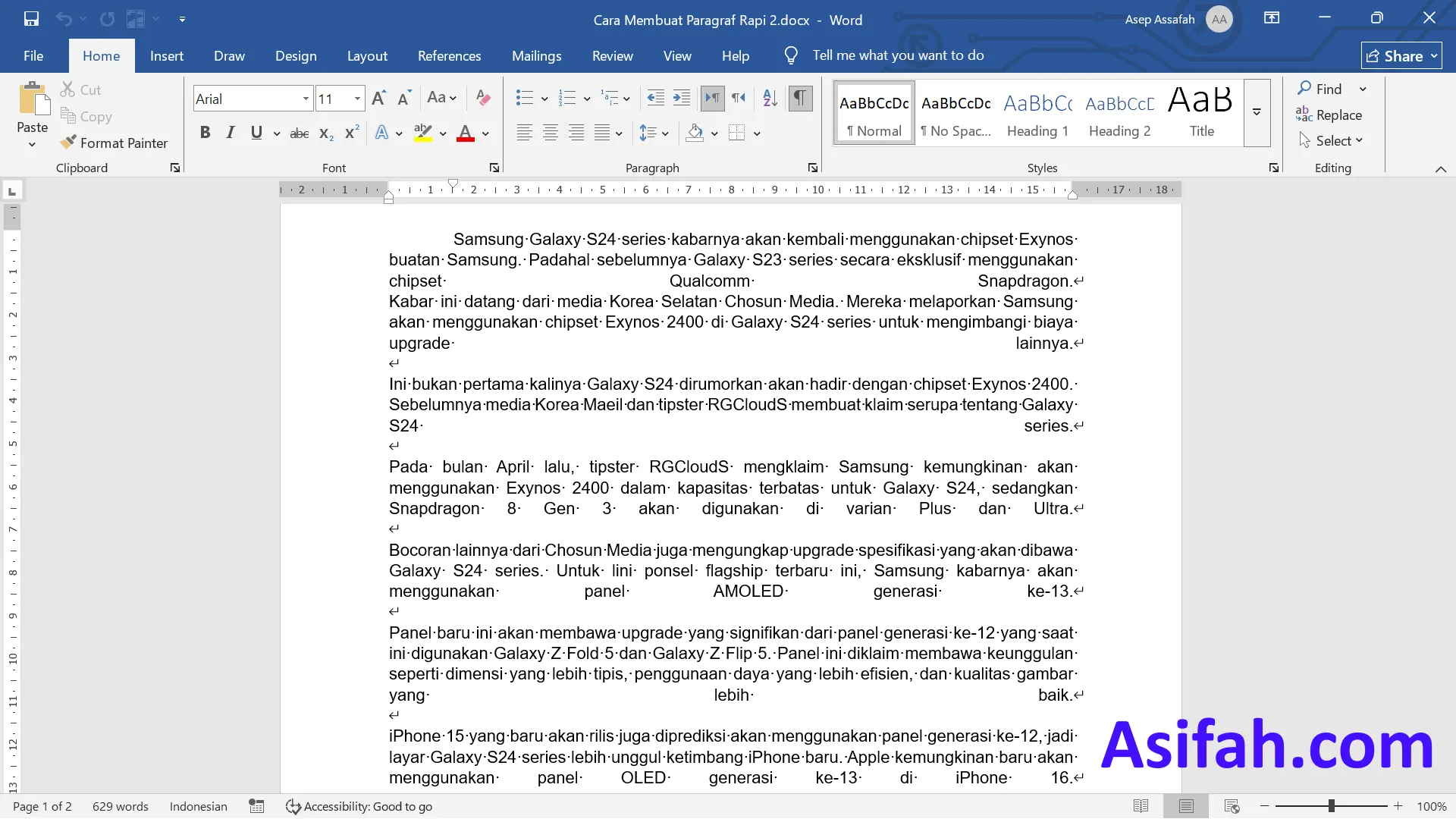 Cara Merapikan Paragraf yang Susah Diatur di Microsoft Word Cara Merapikan Paragraf yang Susah Diatur di Microsoft Word