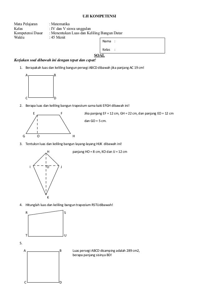 Matematika Kelas 4 Bangun Datar Dalchaebi