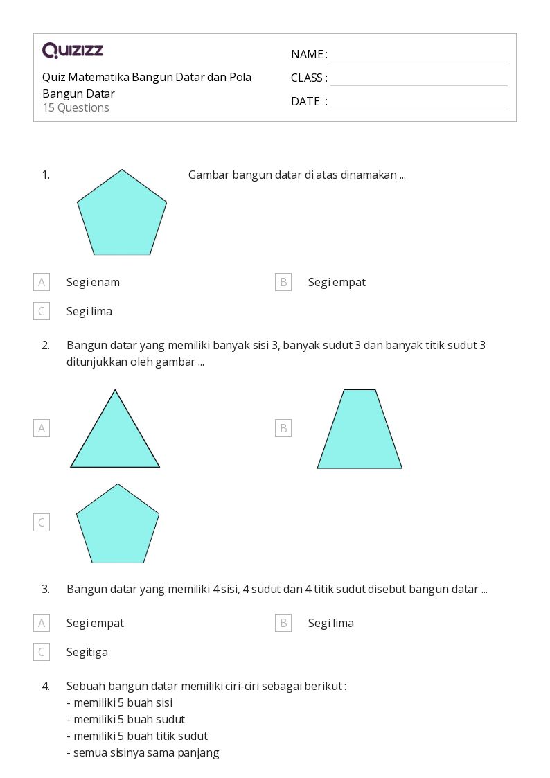 7 Rahasia Cepat Pahami Bangun Datar Soal dan Jawaban Kelas 2 SD Agar Anak Makin Pintar
