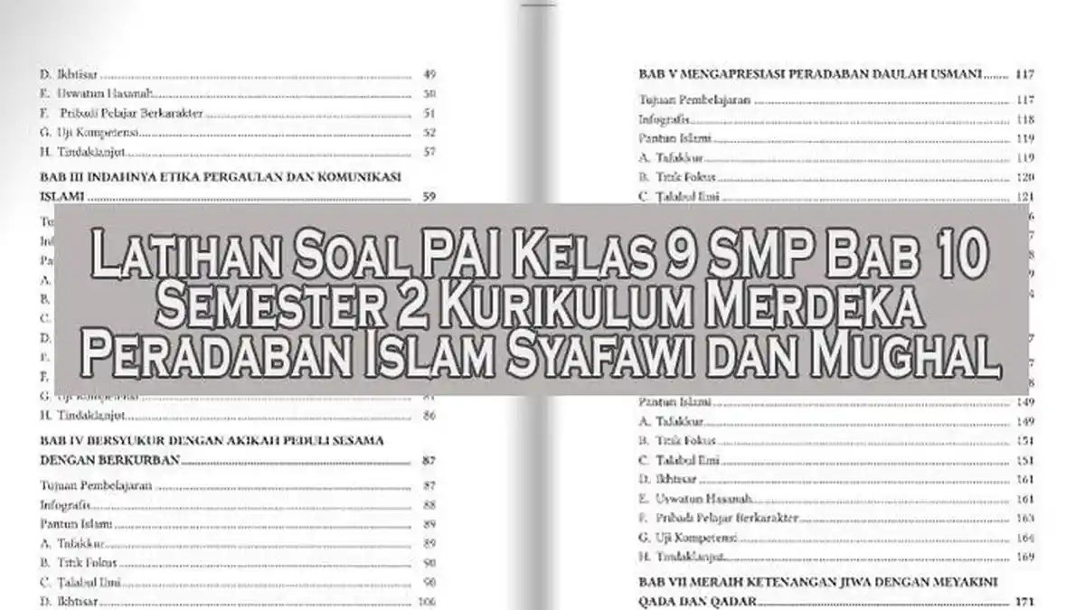 Latihan Soal PAI Kelas 9 SMP Bab 10 Semester 2 Kurikulum Merdeka Latihan Soal PAI Kelas 9 SMP Bab 10 Semester 2 Kurikulum Merdeka