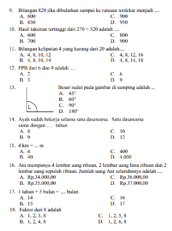 Soal Dan Jawaban Matematika Kelas 8 - Piffle me