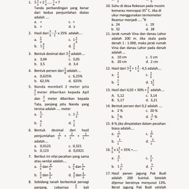 Akhirnya Terungkap! 5 Soal Matematika Kelas 5 Semester 1 PDF Tahun 2026 Paling Dicari