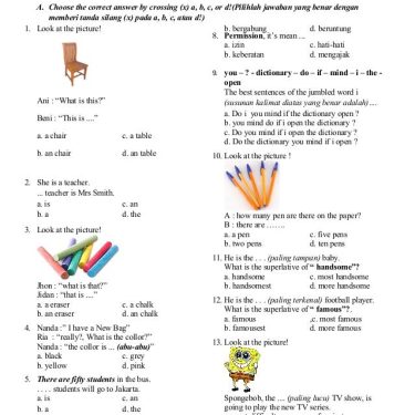 Rahasia Soal Bahasa Inggris Kelas 5 Semester 1 PDF yang Dibocorkan Modul Bimbel Brilian