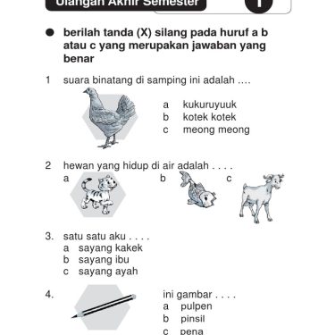 Wajib Tahu Kisi Kisi Soal Bahasa Indonesia Kelas 1 SD Semester 2 Agar Anak Tak Bingung