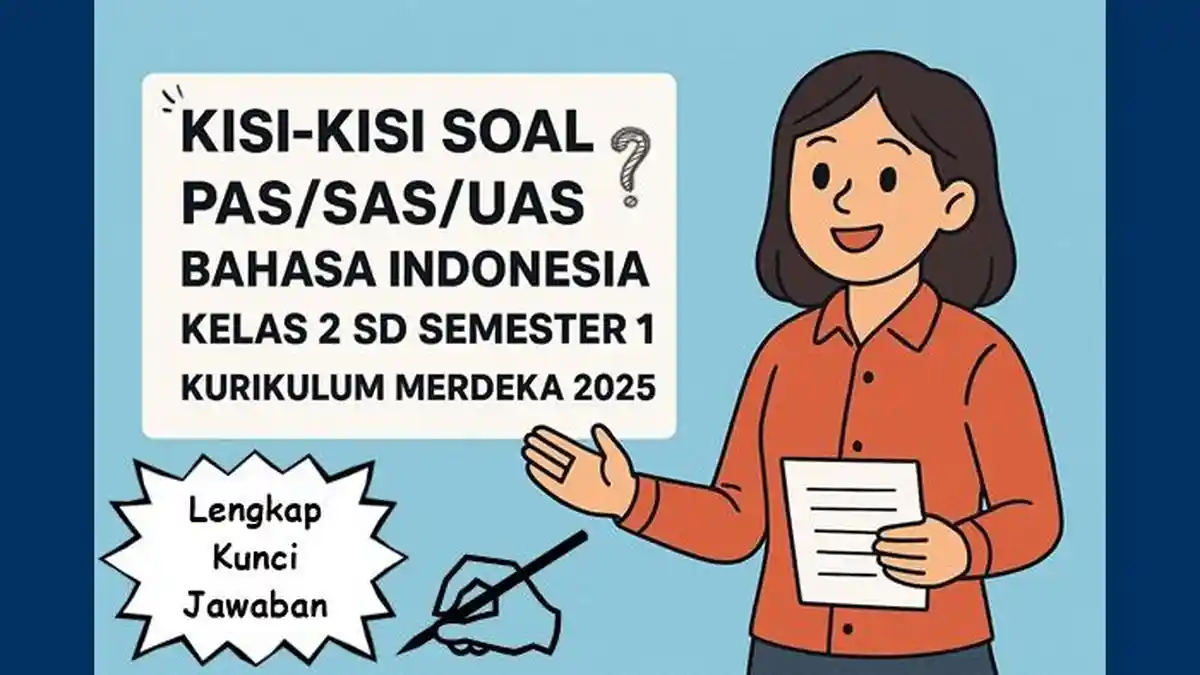 Kisi-kisi Soal PAS SAS UAS Bahasa Indonesia Kelas 2 SD Semester 1