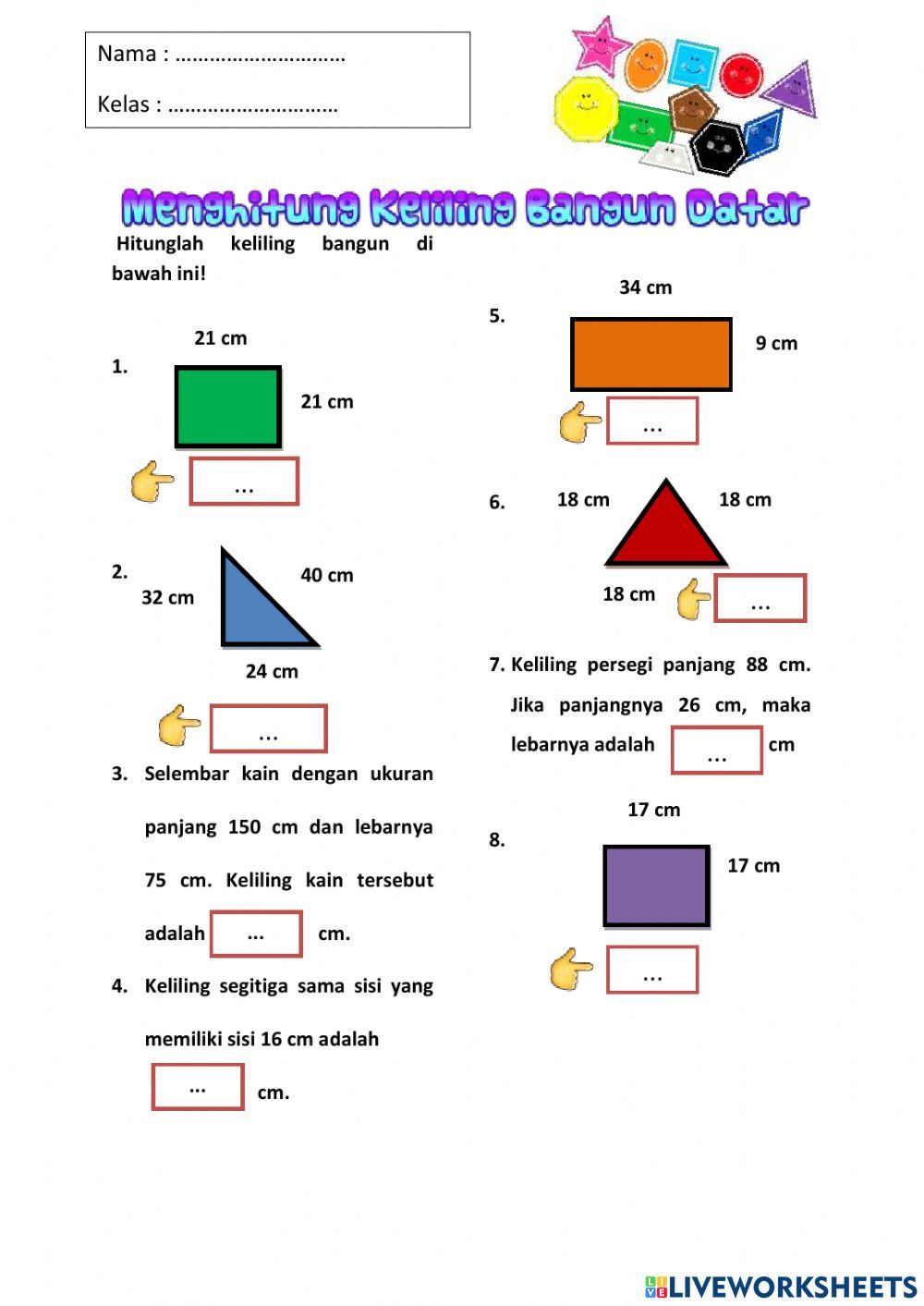 bangun datar soal kelas 2 semester 2