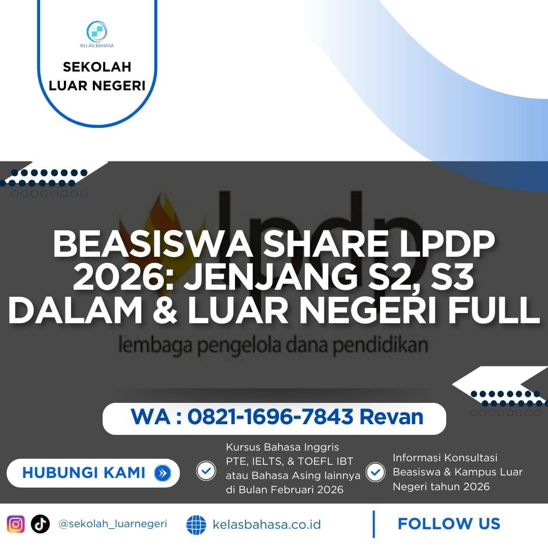 Beasiswa SHARE LPDP 2026 S2 S3 Fully Funded dalam Luar Negeri Beasiswa SHARE LPDP 2026 S2 S3 Fully Funded dalam Luar Negeri