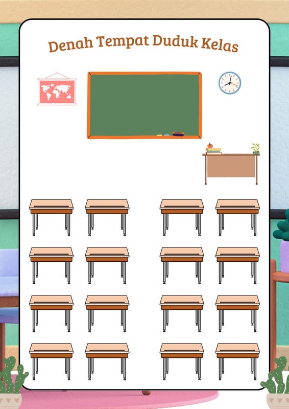 Gratis desain contoh denah kelas - Canva Gratis desain contoh denah kelas - Canva