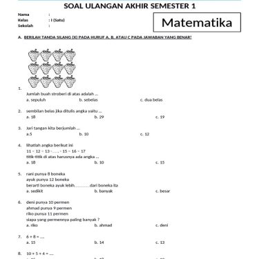 7 Contoh Soal dan Pembahasan Ujian SD Kelas 3 yang Wajib Dikuasai Sebelum Terlambat