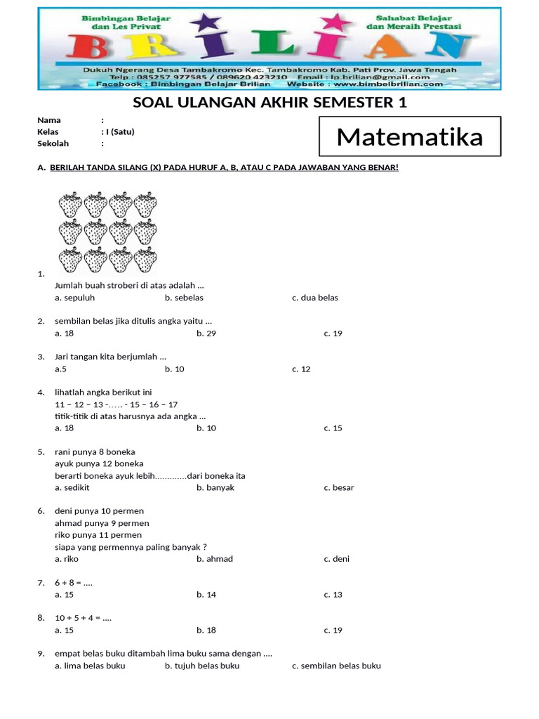 7 Contoh Soal dan Pembahasan Ujian SD Kelas 3 yang Wajib Dikuasai Sebelum Terlambat