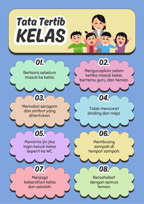 7 contoh soal tata tertib kelas 1 sd yang wajib diketahui sebelum ujian tengah semester