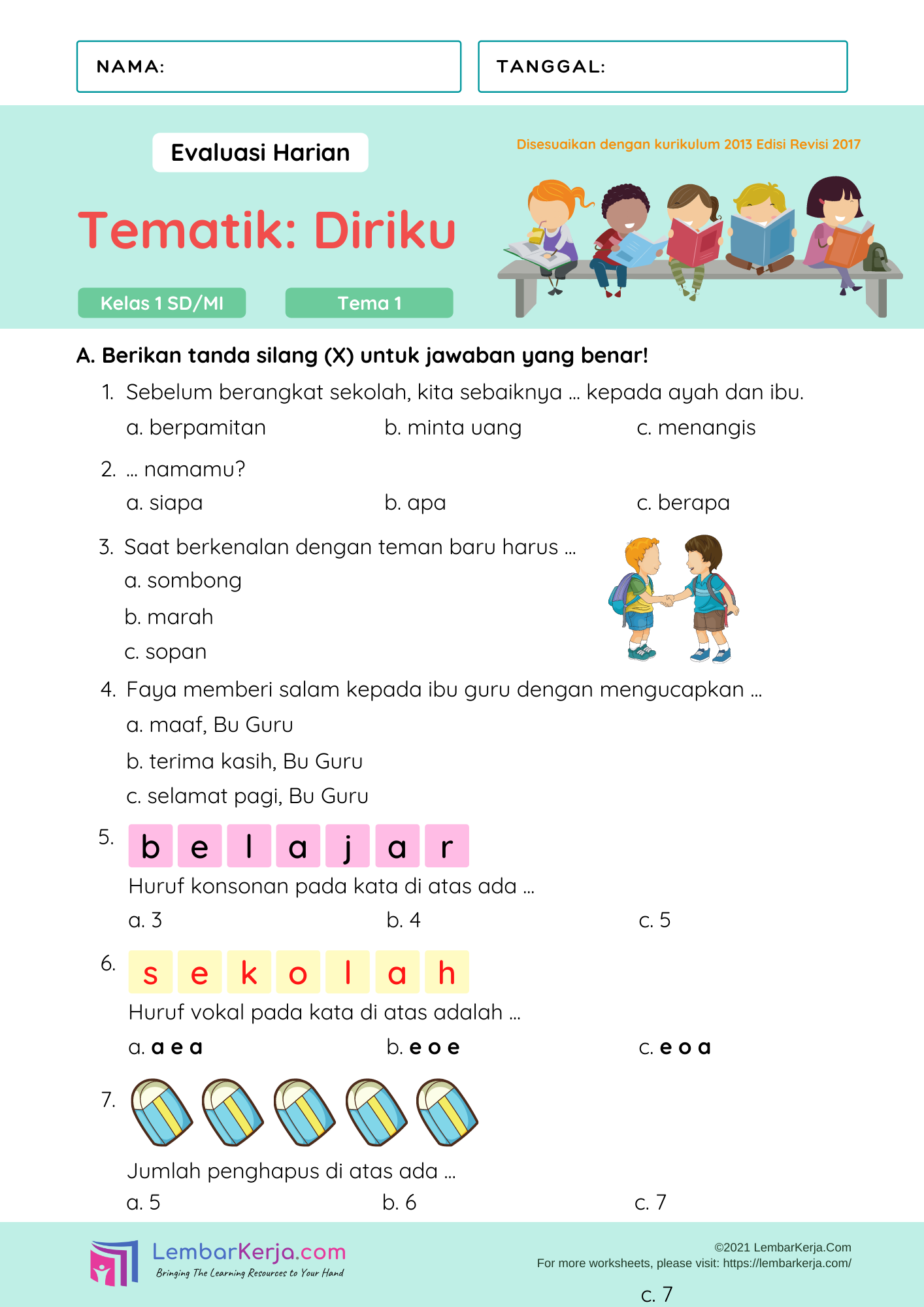 Mengasah Pemahaman Contoh Soal Tematik Kelas 3 SD Tema 1 Pertumbuhan Mengasah Pemahaman Contoh Soal Tematik Kelas 3 SD Tema 1 Pertumbuhan