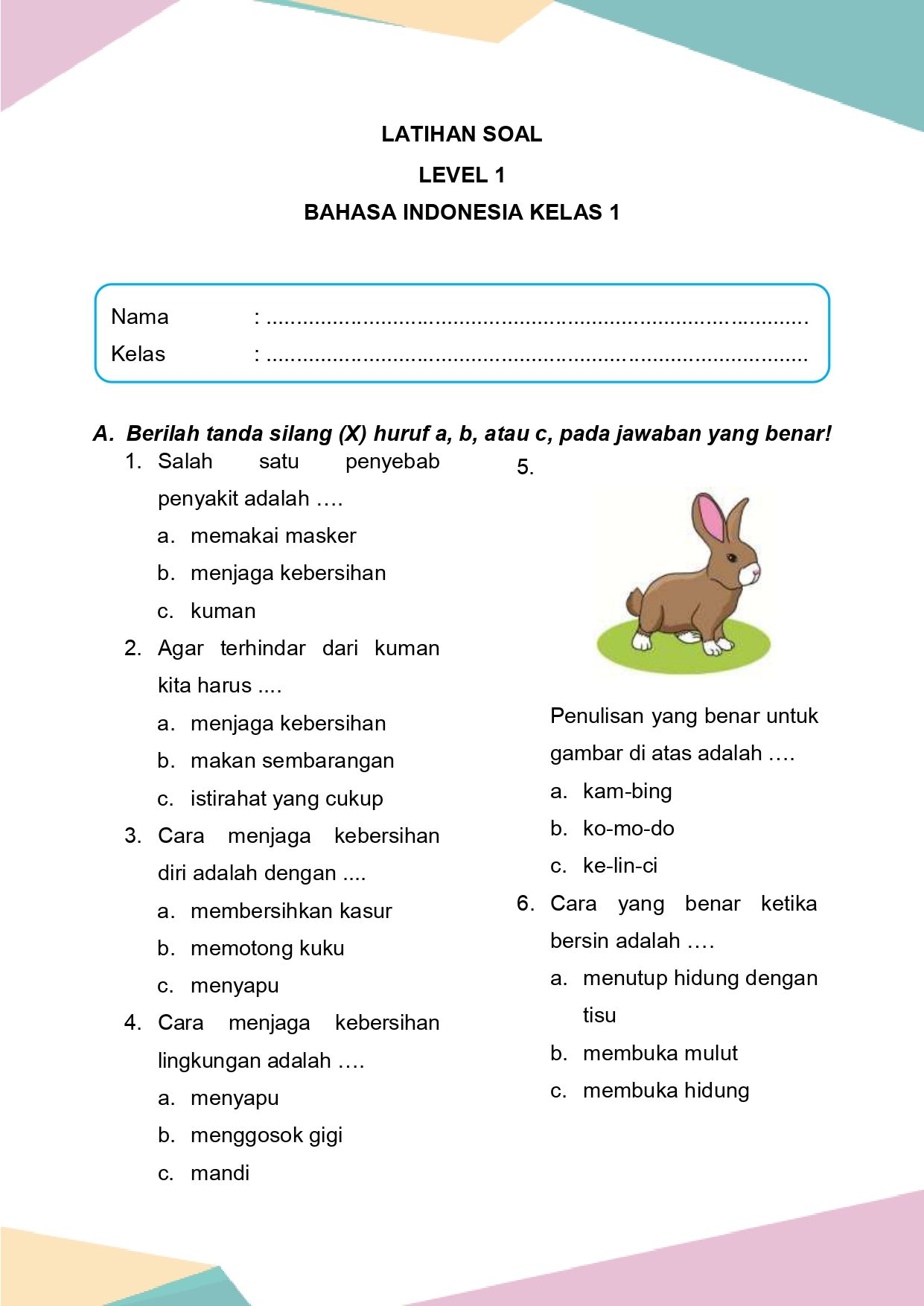 Akhirnya Terungkap 7 Contoh Soal TAP Bahasa Indonesia Kelas 1 yang Sering Muncul di Ujian Serta Kunci Jawabannya