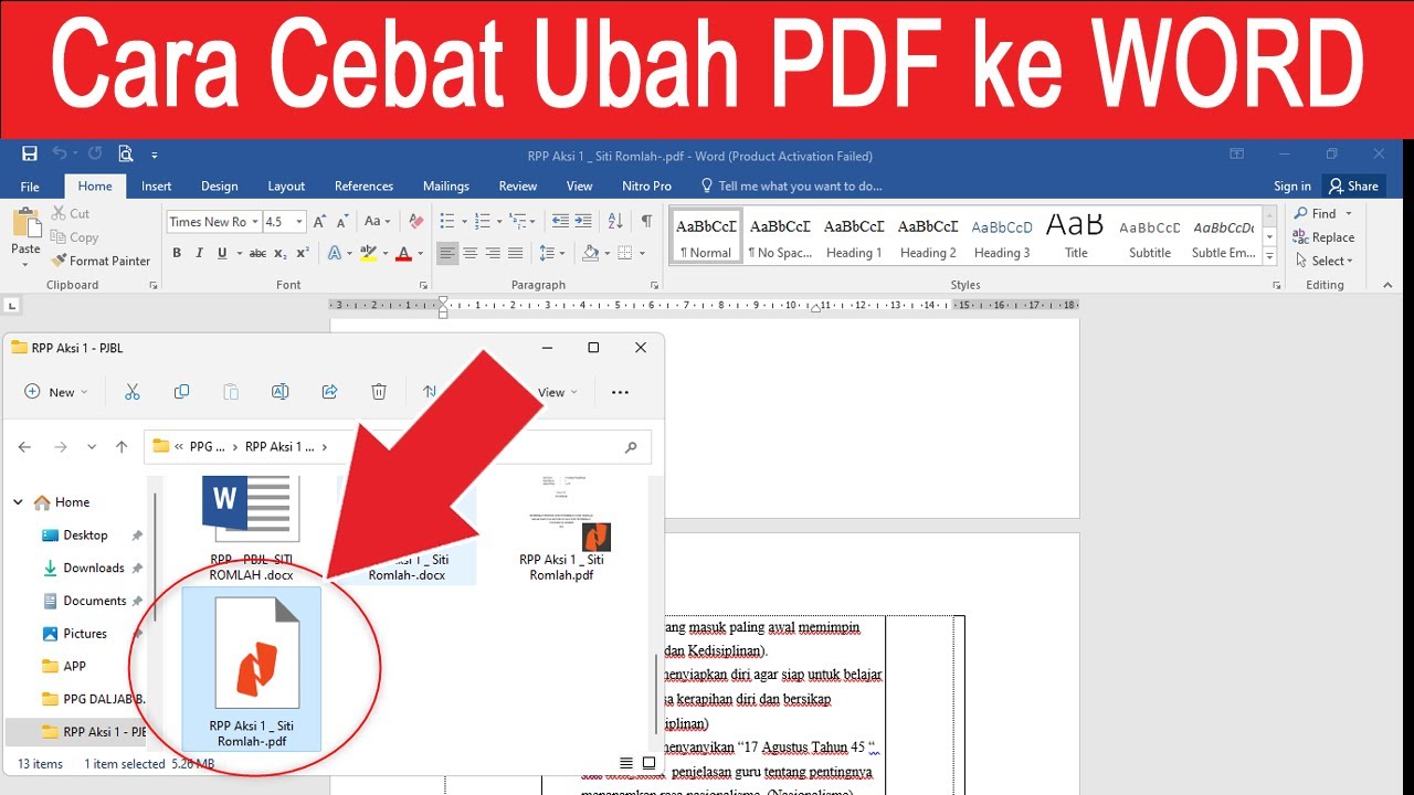 Cara Mengubah File PDF ke Word Panduan Lengkap dan Efektif Cara Mengubah File PDF ke Word Panduan Lengkap dan Efektif