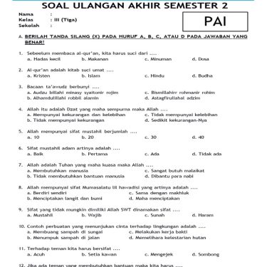 Ternyata Ini Dia Contoh Soal Ulangan Akhir Semester 2 Kelas 3 SD yang Sering Muncul di Ujian