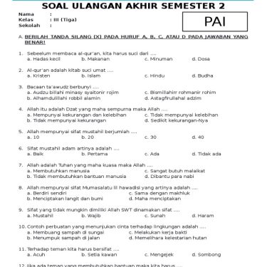 Ternyata Ini Pola Contoh Soal Ulangan Akhir Semester 2 Kelas 3 yang Sering Muncul, Wajib Dipelajari Sebelum Ujian