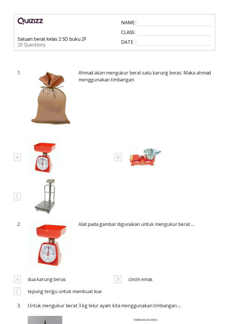 Terbukti Efektif! 7 Contoh Soal Kilogram Kelas 2 SD yang Wajib Dikuasai Sebelum Ujian
