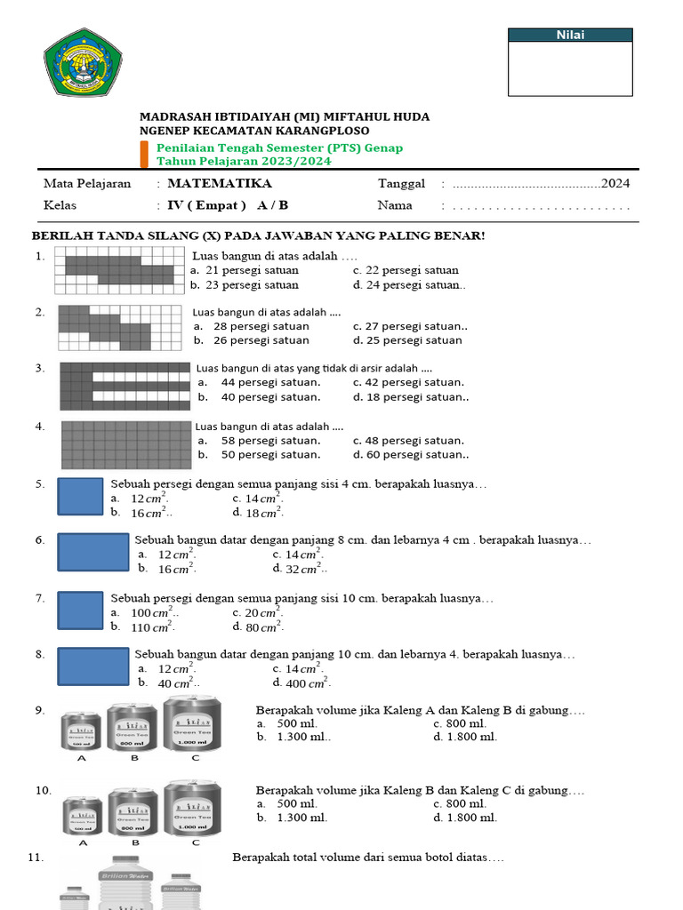 Download soal pts matematika kelas 4.doc Terbaru Untuk Persiapan Ujian Sekolah Download soal pts matematika kelas 4.doc Terbaru Untuk Persiapan Ujian Sekolah