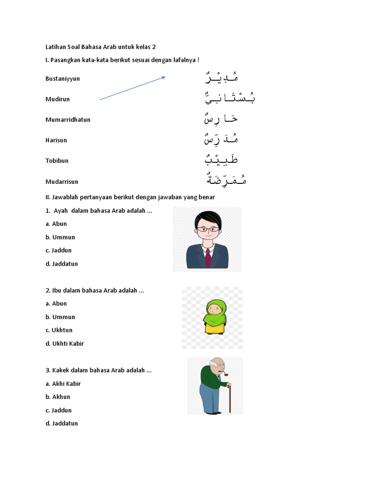 Wajib Tahu 10 Contoh Soal Bahasa Arab Tentang Profesi Kelas 2 SD Paling Mudah