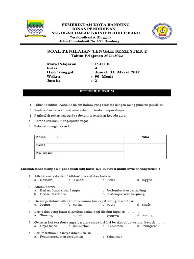 Wajib Tahu Bocoran soal pts olah raga semester 2 kelas 4 Agar Nilai Langsung Bagus Wajib Tahu Bocoran soal pts olah raga semester 2 kelas 4 Agar Nilai Langsung Bagus